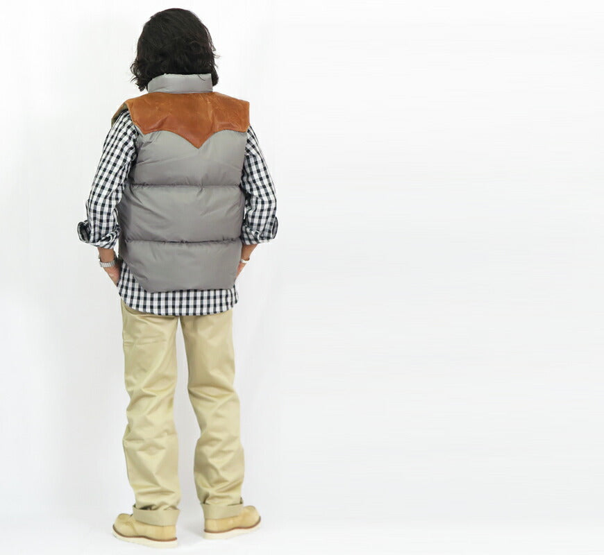 ウェアハウス WAREHOUSE ロッキーマウンテン フェザーベッド ROCKY MOUNTAIN FEATHERBED リップストップไนลอน ダウンเวสต์ ホースไฮด์ เลเซอร์ยอร์ค NYLON DOWN VEST ขนเป็ดขาว WH2221