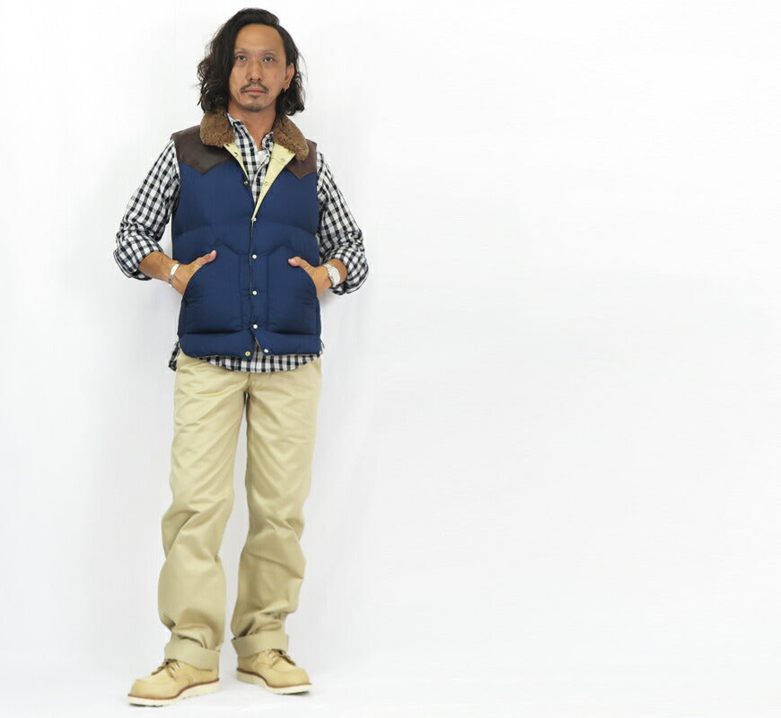 ウェアハウス WAREHOUSE ロッキーマウンテン フェザーベッド ROCKY MOUNTAIN FEATHERBED リップストップไนลอน คริสตี้ ダウンเวสต์ ホースไฮด์ เลเซอร์ยอร์ค NYLON DOWN VEST ขนเป็ดขาว WH2222