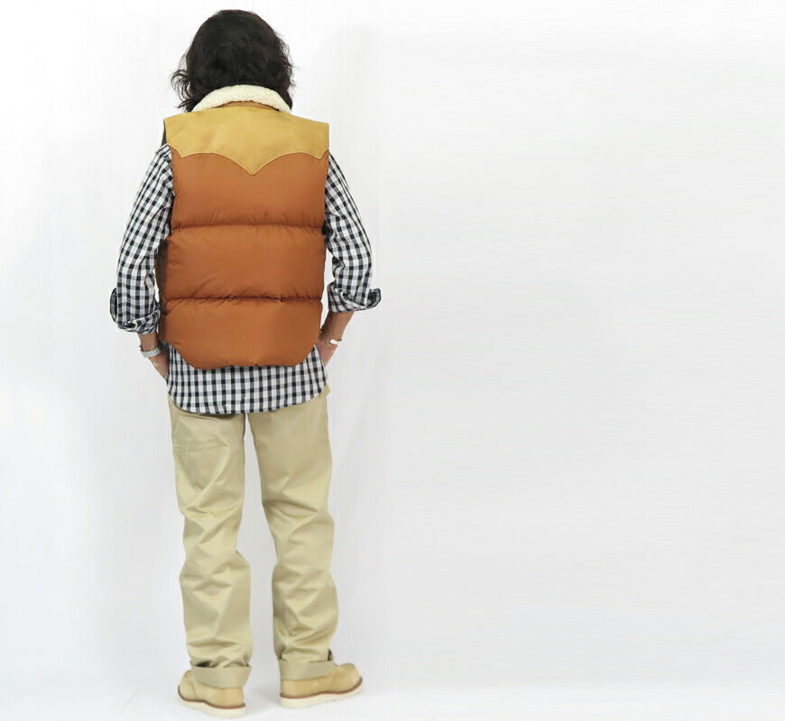ウェアハウス WAREHOUSE ロッキーマウンテン フェザーベッド ROCKY MOUNTAIN FEATHERBED リップストップไนลอน คริสตี้ ダウンเวสต์ ホースไฮด์ เลเซอร์ยอร์ค NYLON DOWN VEST ขนเป็ดขาว WH2222
