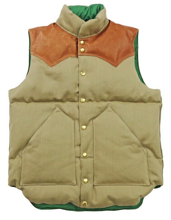 ウェアハウス WAREHOUSE ロッキーマウンテン フェザーベッド ROCKY MOUNTAIN FEATHERBED คอตตอนแคนวาส ダウンเวสต์ ホースไฮด์ เลเซอร์ยอร์ค NYLON DOWN VEST ขนเป็ดขาว WH2223