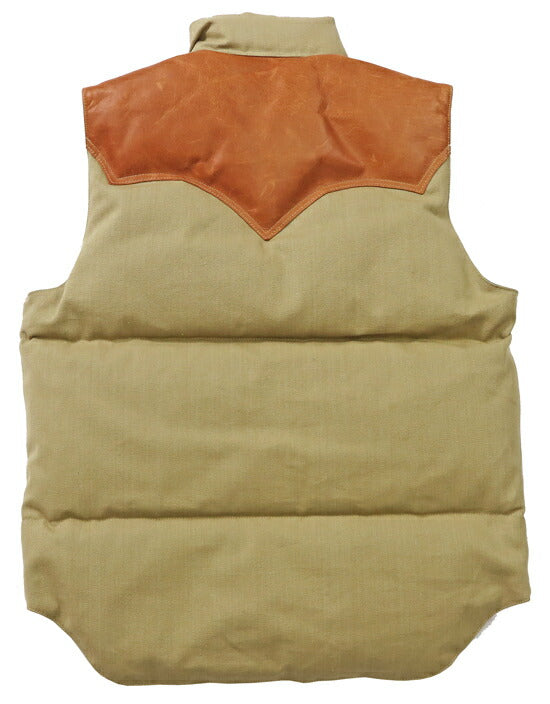 ウェアハウス WAREHOUSE ロッキーマウンテン フェザーベッド ROCKY MOUNTAIN FEATHERBED คอตตอนแคนวาส ダウンเวสต์ ホースไฮด์ เลเซอร์ยอร์ค NYLON DOWN VEST ขนเป็ดขาว WH2223