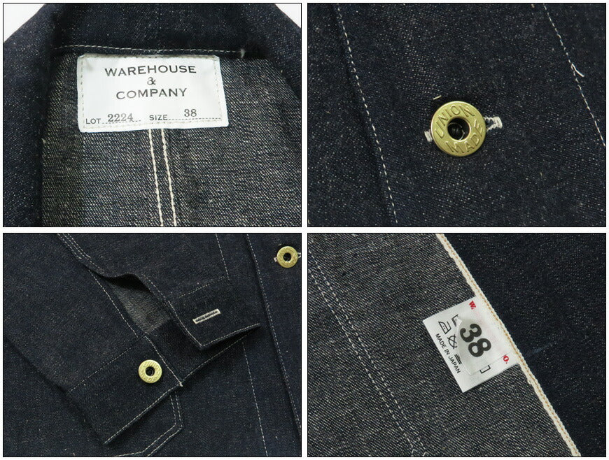 ウェアハウス WAREHOUSE Lot.2224 Chaqueta chore de los años 1920s en índigo