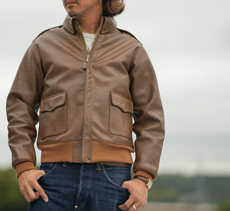 ウェアハウス WAREHOUSE Chaqueta de vuelo tipo A-2 Werber Leather Coat Co. MODELO PRIMERO ORDER NO.33-1729 Lot.2232