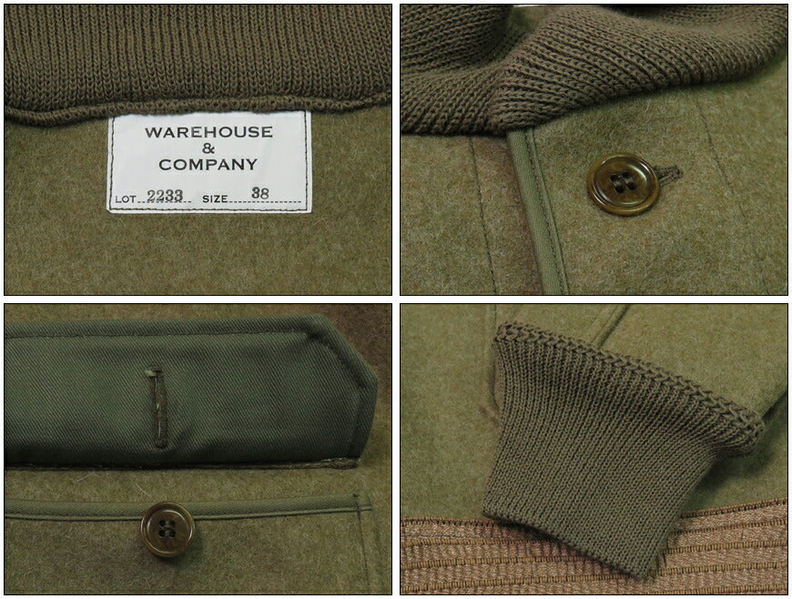 ウェアハウス WAREHOUSE A-1 スタイル ウールメルトン ジャケット Lot.2233