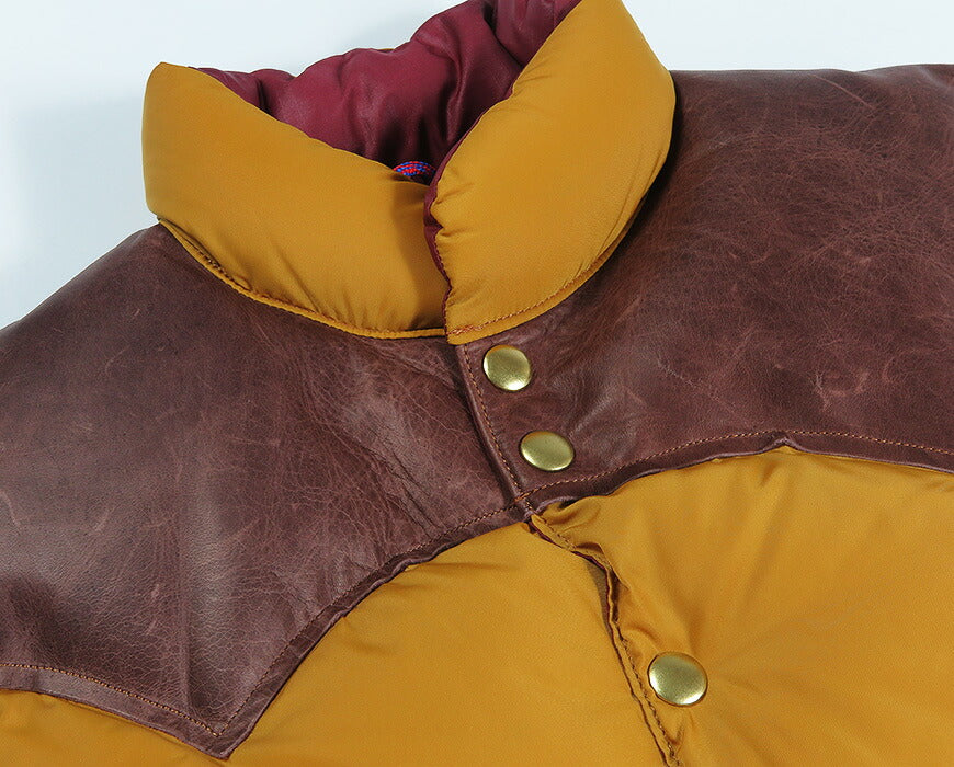 ウェアハウスWAREHOUSEロッキーマウンテンフェザーベッドROCKYMOUNTAINFEATHERBEDナイロンダウンベストホースハイドレザーヨークNYLONDOWNVESTホワイトダックダウンWH2234【2025年秋冬新作】