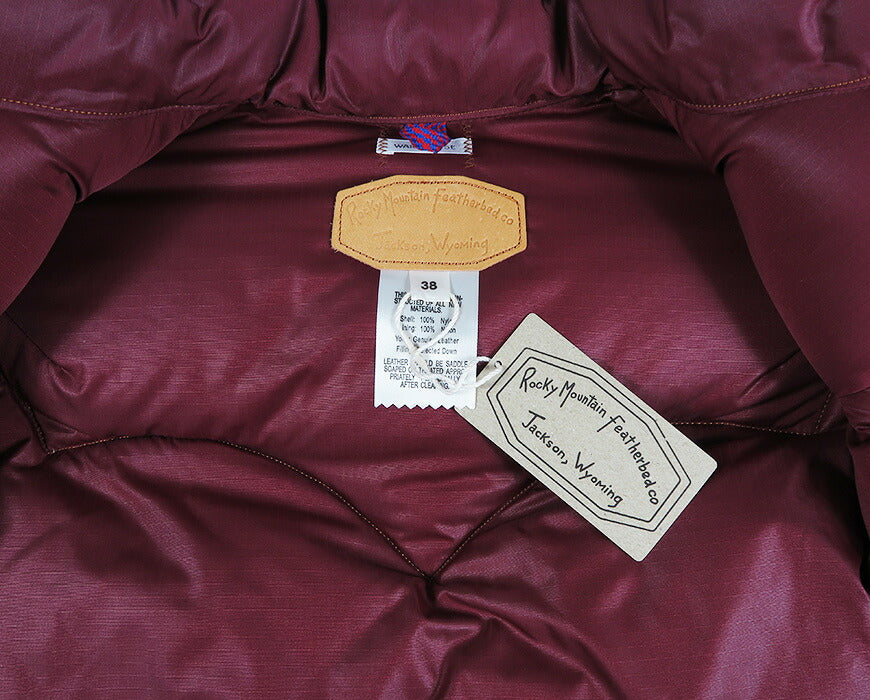 ウェアハウスWAREHOUSEロッキーマウンテンフェザーベッドROCKYMOUNTAINFEATHERBEDナイロンダウンベストホースハイドレザーヨークNYLONDOWNVESTホワイトダックダウンWH2234【2025年秋冬新作】