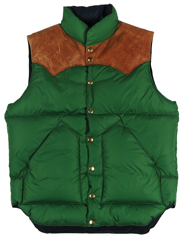 ウェアハウス WAREHOUSE ロッキーマウンテン フェザーベッド ROCKY MOUNTAIN FEATHERBED ナイロン ダウンベスト ホースハイド レザーヨーク NYLON DOWN VEST ホワイトダックダウン WH2245 【2026年秋冬新作】