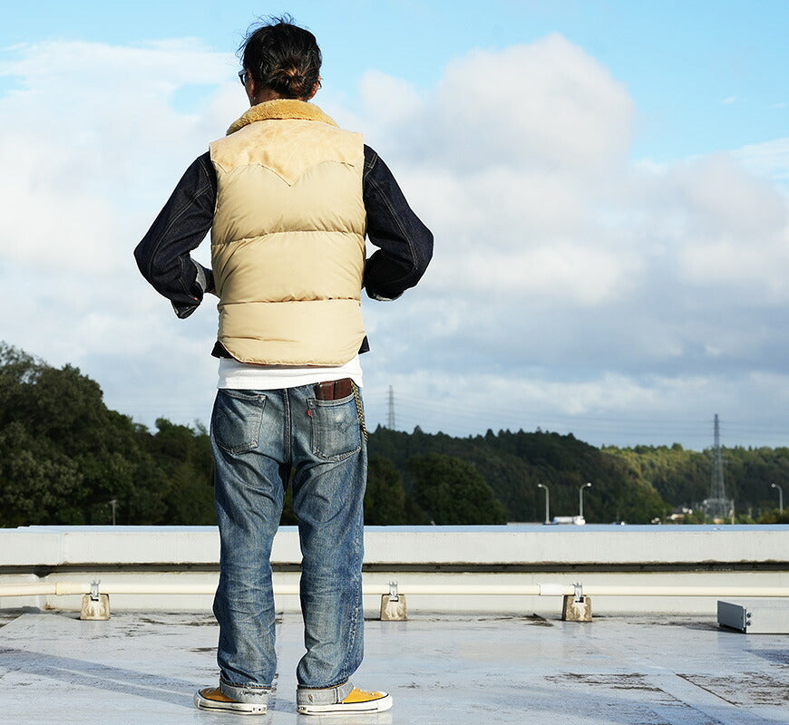 ウェアハウス WAREHOUSE ロッキーマウンテン フェザーベッド ROCKY MOUNTAIN FEATHERBED ナイロン クリスティ ダウンベスト ホースハイド レザーヨーク NYLON CHRISTY DOWN VEST ホワイトダックダウン WH2246 【2026年秋冬新作】