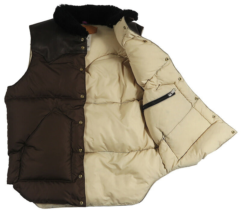 ウェアハウスWAREHOUSEロッキーマウンテンフェザーベッドROCKYMOUNTAINFEATHERBEDナイロンクリスティダウンベストホースハイドレザーヨークNYLONCHRISTYDOWNVESTホワイトダックダウンWH2235【2025年秋冬新作】