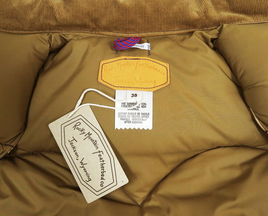 ウェアハウス WAREHOUSE ロッキーマウンテン フェザーベッド ROCKY MOUNTAIN FEATHERBED ピンストライプ ダウンベスト ホースハイド レザーヨーク PIN STRIPE DOWN VEST ホワイトダックダウン WH2247 【2026年秋冬新作】