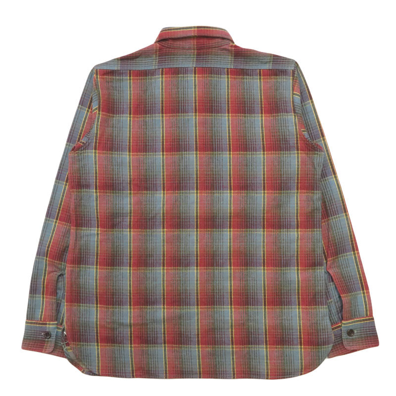 แวร์เฮาส์ WAREHOUSE Lot 3022 เสื้อเชิ้ตผ้าฟลานเนลแขนยาวลายสก็อตพร้อมสายรัดคาง ลาย G