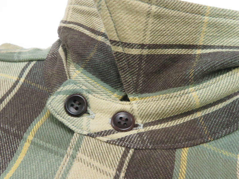 WAREHOUSE Lot 3022 Kariertes Hemd mit Kinnriemen, langärmlig, Flanell, H-Muster