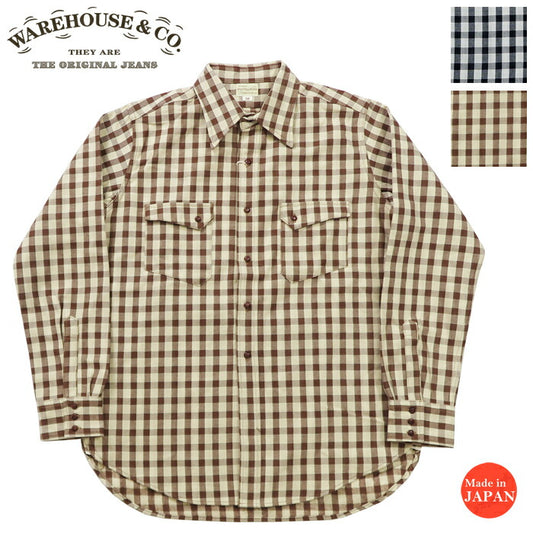 ウェアハウス WAREHOUSE Longhorn-Typ Langarm Flanell Westernhemd Lot.3052