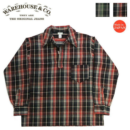 ウェアハウス WAREHOUSE Lot 3063 1930'S WPA ワンポケット プルオーバー ネルチェック シャツ