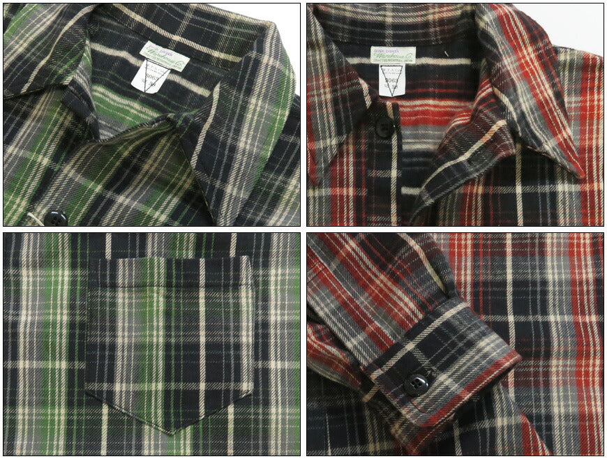 ウェアハウス WAREHOUSE Lot 3063 1930er WPA Einstecktaschen Pullover Flanell-Karohemd