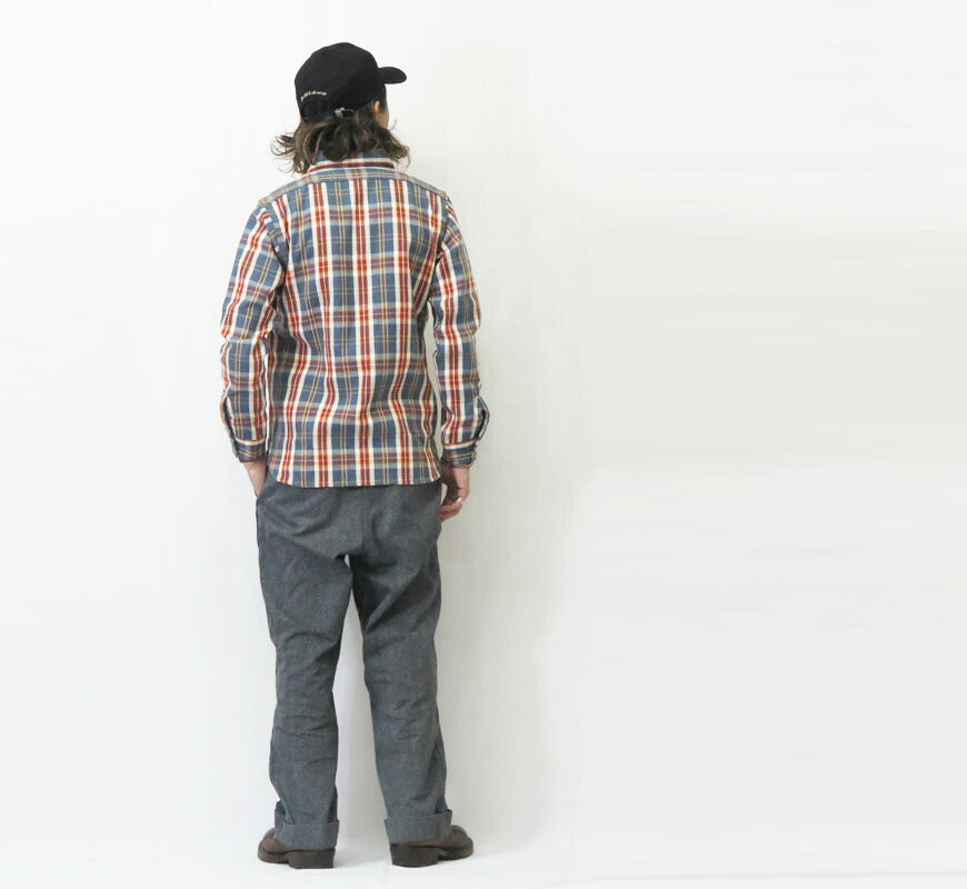 ウェアハウス WAREHOUSE Lot 3104 Kariertes Langarm Flanellhemd F-Muster