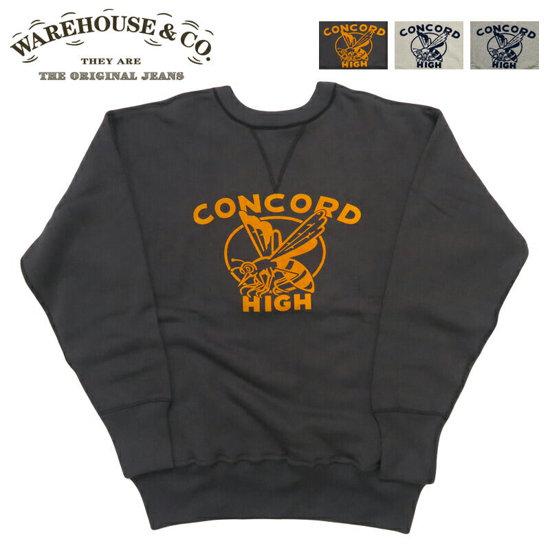 ウェアハウス WAREHOUSE 長袖 クルーネック プリント スウェット Lot.401