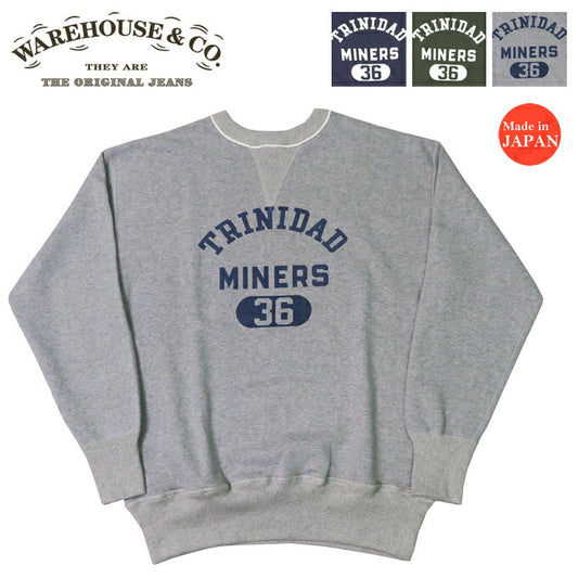 ウェアハウス WAREHOUSE lange mouw ronde hals print sweat 4-draads TRINIDAD WH401