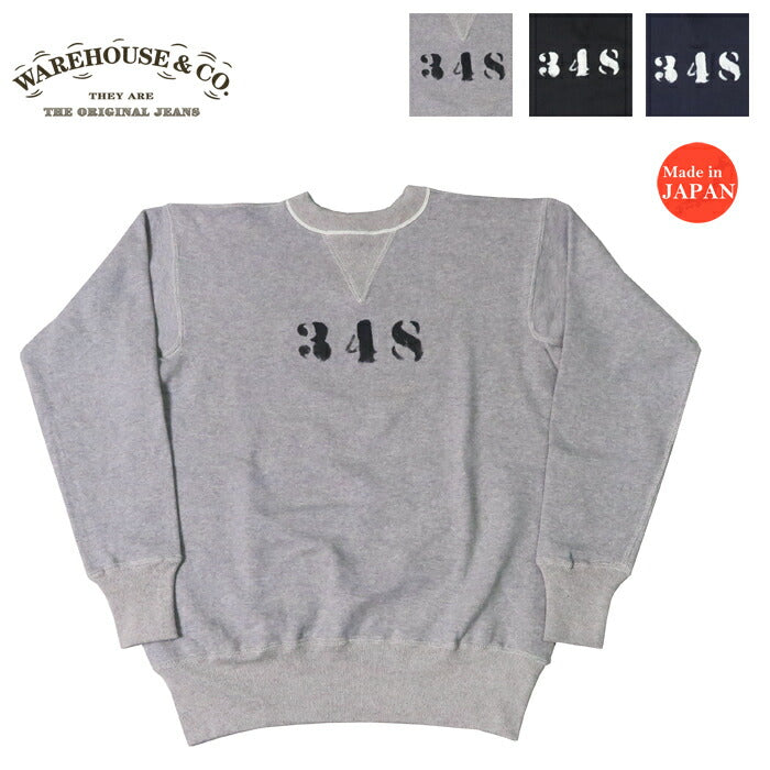 Warehouse WAREHOUSE Set-in Freedom Sleeve Doppel-V Rundhals Sweatshirt Print 348 Lot.403 【Frühjahr/Sommer 2025 Neu】