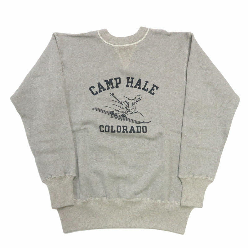 ウェアハウス WAREHOUSE Langarm Set-in Freedom-Sleeve Doppelte V Rundhals Sweatshirt mit Druck ARMY SKIING Lot.403