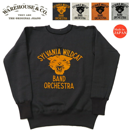 ウェアハウス WAREHOUSE Set-in freedom sleeve dubbele V ronde hals sweat flockprint SYLVANIA Lot.403