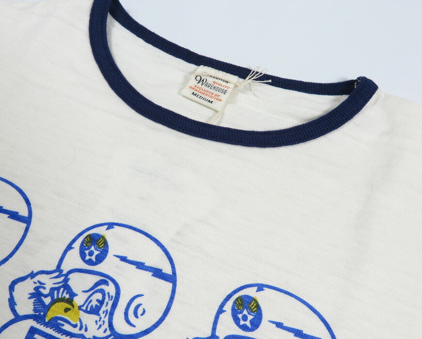 ウェアハウス WAREHOUSE 半袖 プリント リンガー Tシャツ シャドーボーダー  Lot.4059 AFA 【2026年春夏新作】
