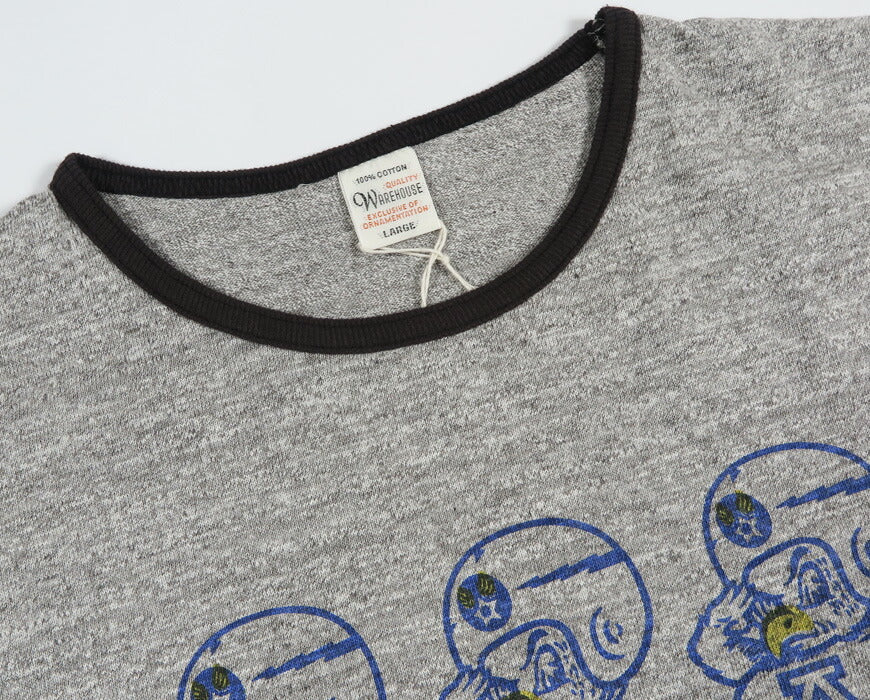 ウェアハウス WAREHOUSE 半袖 プリント リンガー Tシャツ シャドーボーダー  Lot.4059 AFA 【2026年春夏新作】