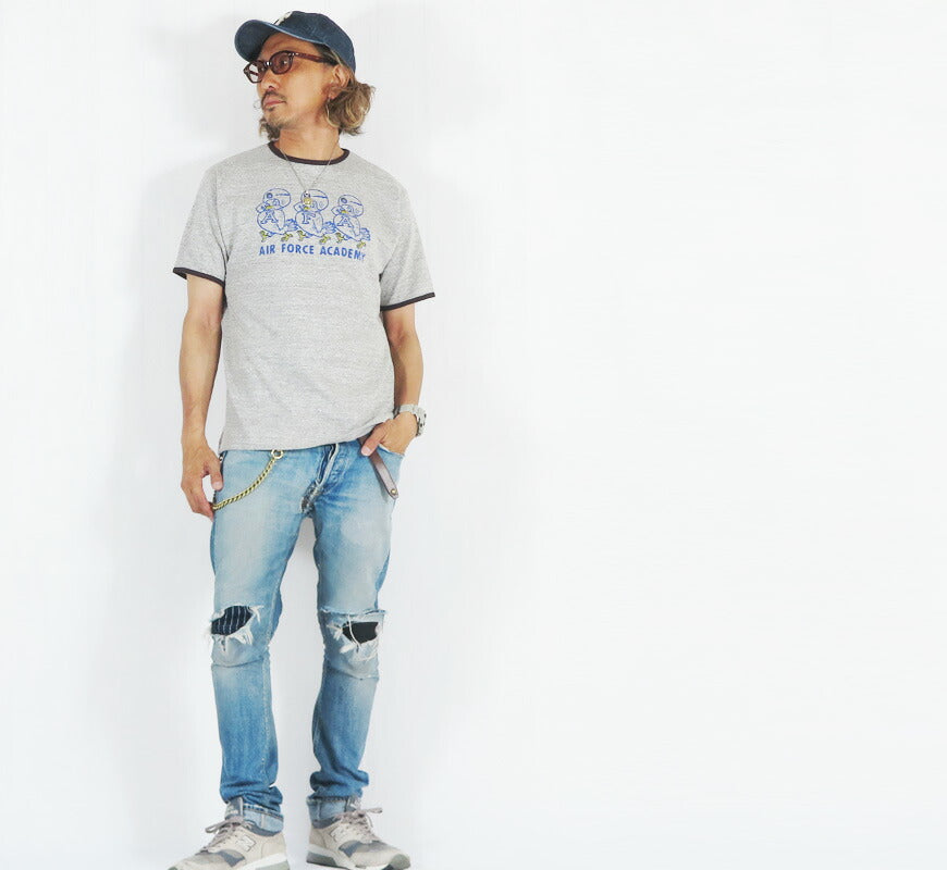 ウェアハウス WAREHOUSE 半袖 プリント リンガー Tシャツ シャドーボーダー  Lot.4059 AFA 【2026年春夏新作】