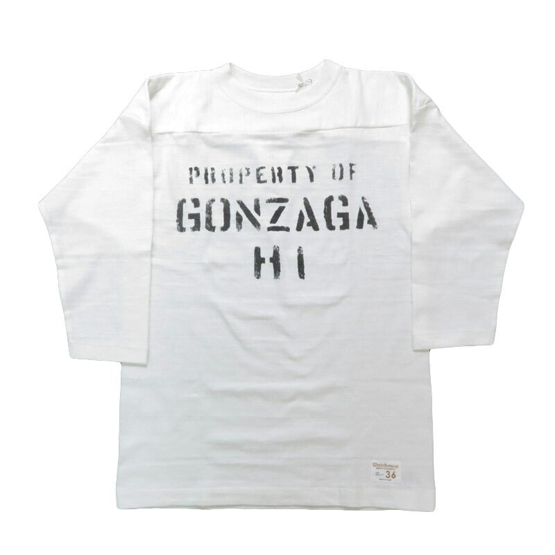 ウェアハウス WAREHOUSE 3/4-Arm T-Shirt Football „GONZAGA HI“ WH4063-GONZAGA