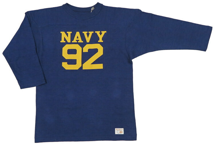 ウェアハウス WAREHOUSE Lot.4063 7分袖 Tシャツ フットボール NAVY92