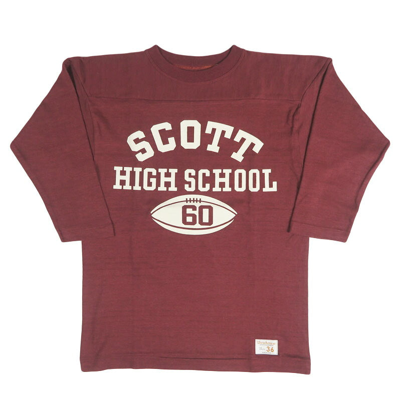 ウェアハウス WAREHOUSE Lot.4063 7分袖 Tシャツ フットボール