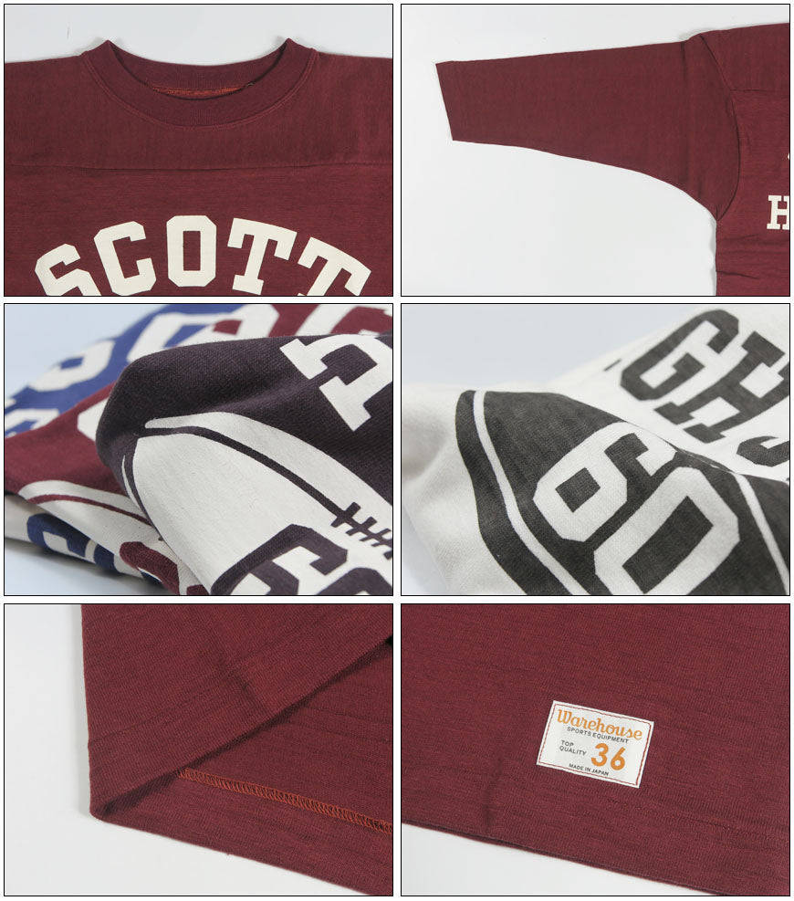ウェアハウス WAREHOUSE Lot.4063 7分袖 Tシャツ フットボール