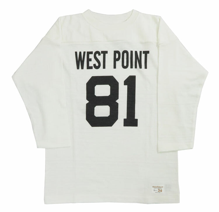ウェアハウス WAREHOUSE 7分袖 Tシャツ フットボール "WEST POINT" WH4063