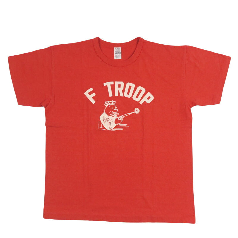 ウェアハウス WAREHOUSE เสื้อยืดแขนสั้นพิมพ์ลาย "F TROOP" ของมือสอง 4064 【คอลเลกชันฤดูใบไม้ผลิ/ฤดูร้อน 2026】