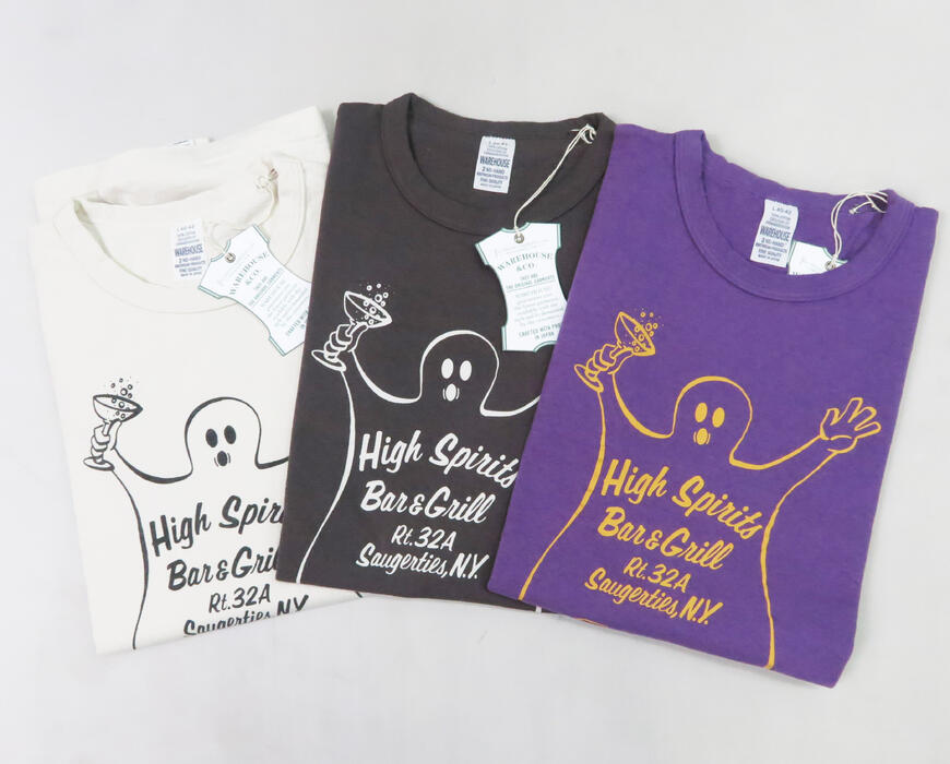 ウェアハウス WAREHOUSE 半袖 プリントTシャツ HIGH SPIRITS 2nd hand セカンドハンド セコハン 4064