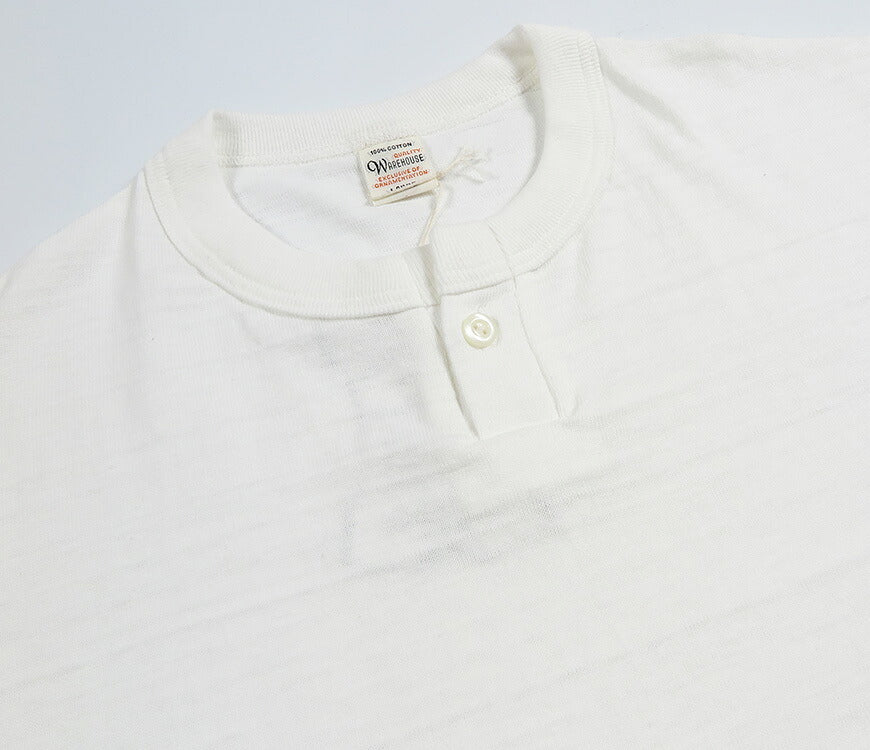 ウェアハウス WAREHOUSE 半袖 1ボタン ヘンリーネック Tシャツ 4082 【2026年春夏新作】