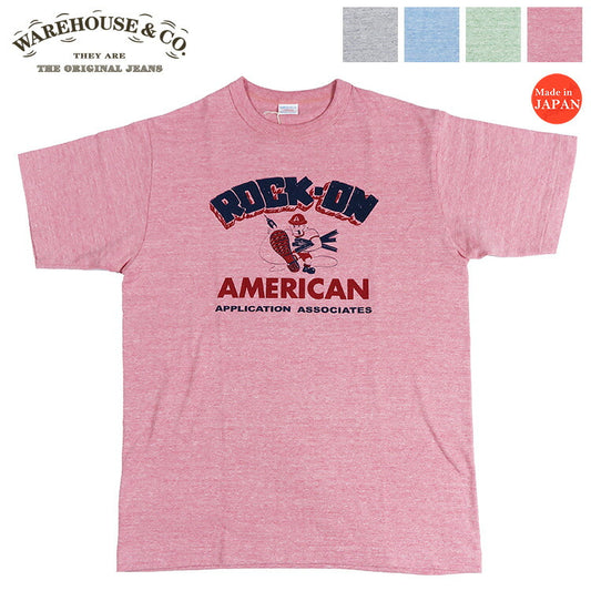 ウェアハウス WAREHOUSE 88/12 杢 クルーネック Tシャツ ROCK-ON Lot.4096 ハチハチイチニー 【2026年春夏新作】