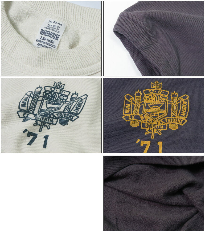 ウェアハウス WAREHOUSE เสื้อยืดแขนสั้น สเวตเตอร์ U.S.NAVAL ACADEMY 2ND-HAND มือสอง เซคอนด์แฮนด์ 4104