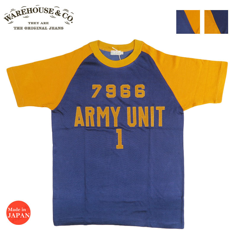 ウェアハウス WAREHOUSE 半袖 コットン/レーヨン コンビ ラグランスリーブ Tシャツ