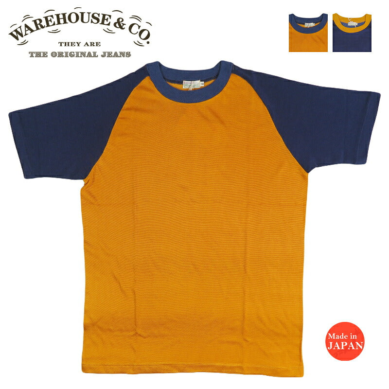 ウェアハウス WAREHOUSE 半袖 コンビラグランTシャツ Lot 4114 無地 wh4114【2026年秋冬新作】
