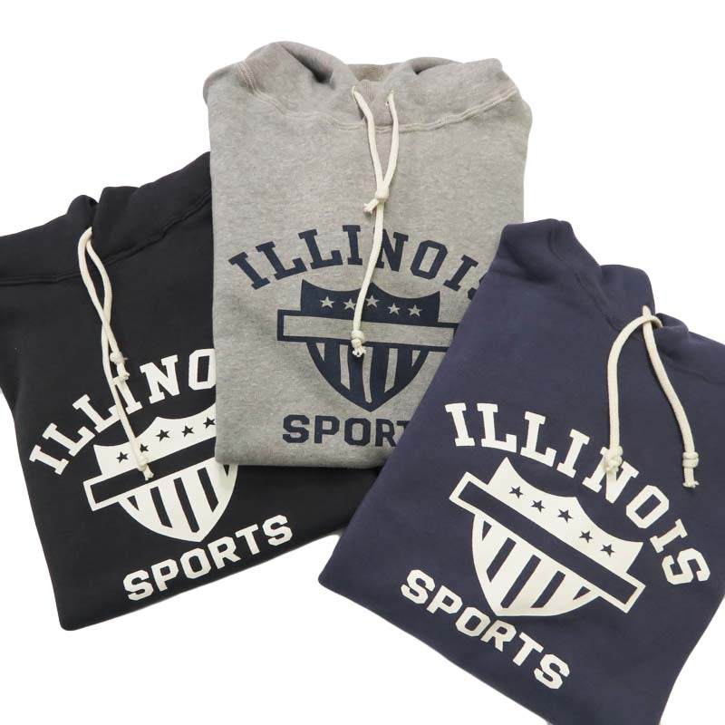 แวร์เฮาส์ WAREHOUSE เสื้อฮู้ดดี้สเวตเตอร์แบบสวม Lot 450 เย็บสองเข็ม "ILLINOIS"