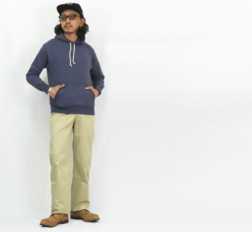 WAREHOUSE Pullover Sweatshirt Kapuzenpullover Lot 450 Zweifachnähte Kapuze Uni Plain