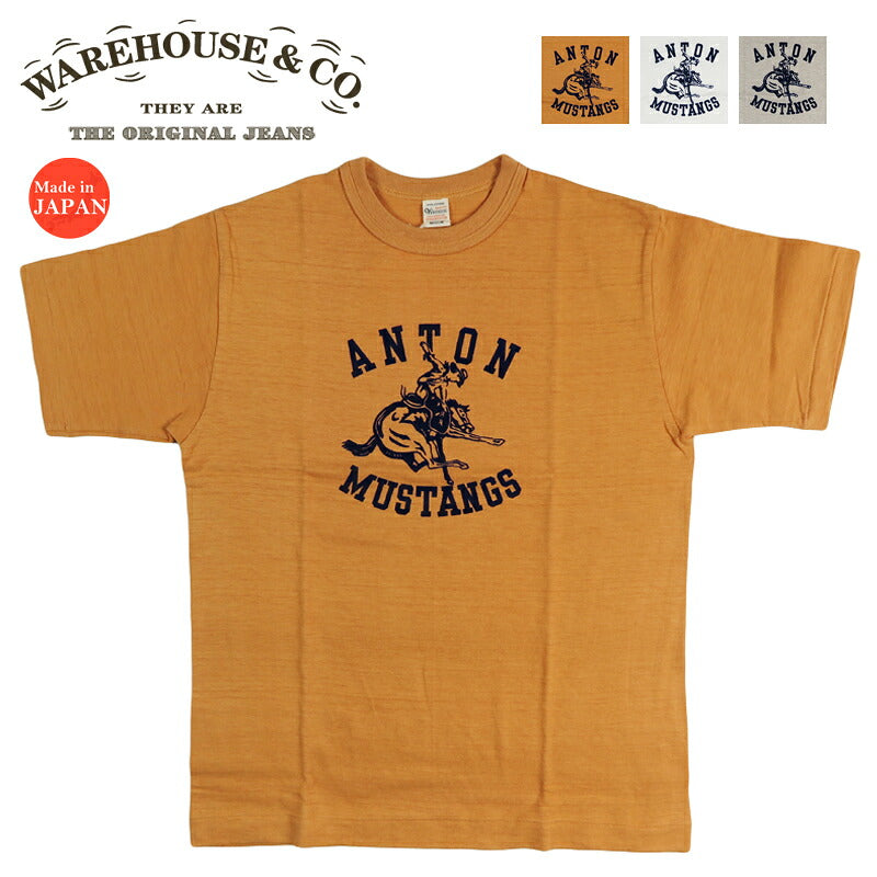 ウェアハウス WAREHOUSE 半袖 Tシャツ Lot 4601 ANTON フロッキープリント wh4601-anton【2026年秋冬新作】