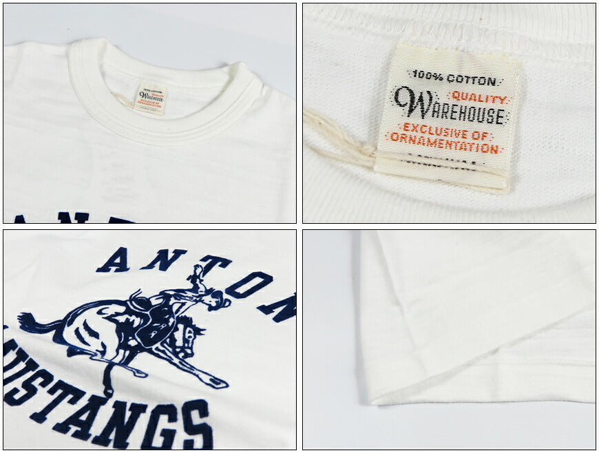 ウェアハウス WAREHOUSE 半袖 Tシャツ Lot 4601 ANTON フロッキープリント wh4601-anton【2026年秋冬新作】