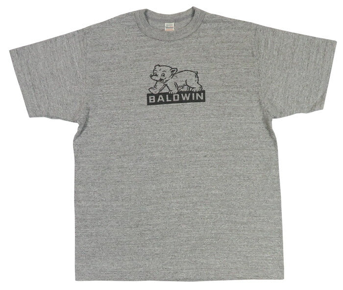 ウェアハウス WAREHOUSE Bedrucktes Kurzarm-T-Shirt BALDWIN Schattenstreifen Grobstrick WH4601
