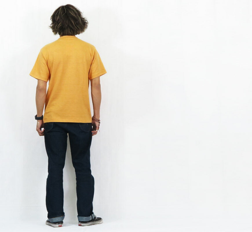 ウェアハウス WAREHOUSE Bedrucktes Kurzarm-T-Shirt BALDWIN Schattenstreifen Grobstrick WH4601