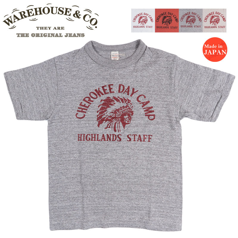 ウェアハウス WAREHOUSE 半袖 Tシャツ Lot 4601 CHEROKEE DAY CAMP wh4601-cherokee【2026年秋冬新作】