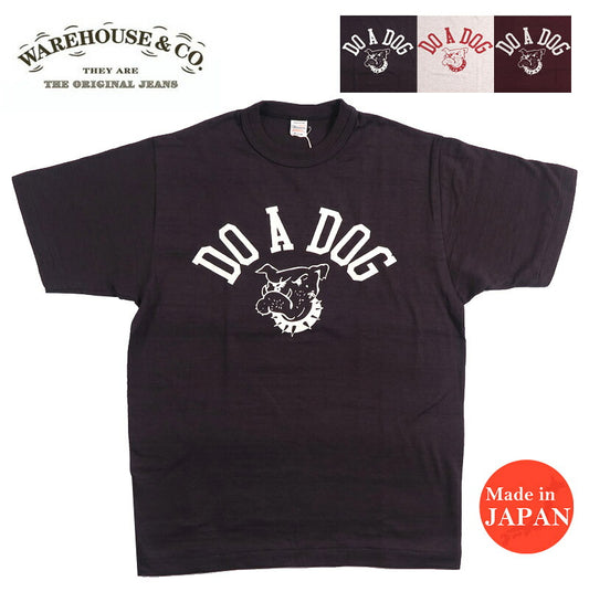 ウェアハウスWAREHOUSE染み込みプリントひび割れプリント半袖Tシャツ”DOADOG”WH4601-DOADOG【2026年春夏新作】