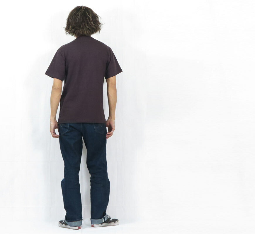 ウェアハウス WAREHOUSE Print Kurzarm-T-Shirt DOVER HIGH Schattenstreifen Grobstrick WH4601
