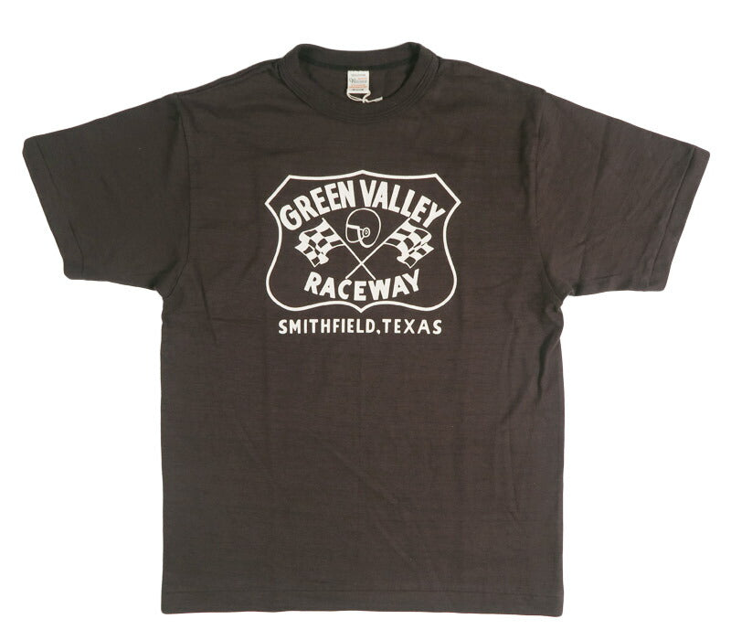 ウェアハウス WAREHOUSE ひび割れプリント 半袖 Tシャツ ”GREEN VALLEY” シャドーボーダー ローゲージ編み WH4601【2026年春夏新作】
